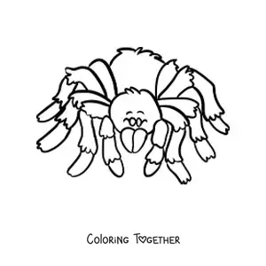 Coloring page of a desert spider