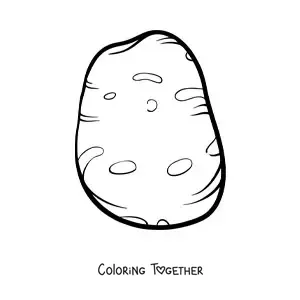 Coloring page of a potato