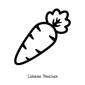 Coloring page of a big carrot