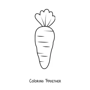 Coloring page of a carrot