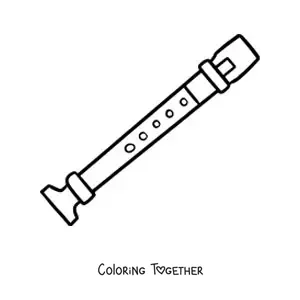 Coloring page of a recorder