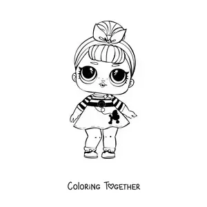 Coloring page of L.O.L. Surprise Sis Swing