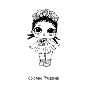 Coloring page of L.O.L. Surprise Coconut Qt
