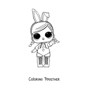 Coloring page of L.O.L. Surprise Bunny