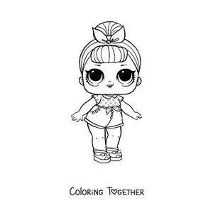Coloring page of L.O.L. Surprise BB Bop