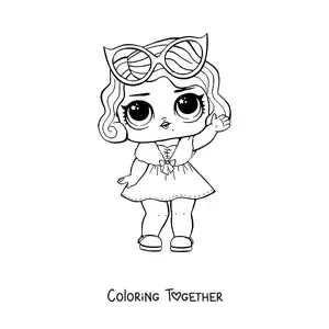 Coloring page of L.O.L. Surprise Leading Baby