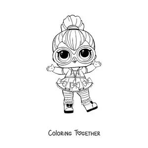 Coloring page of L.O.L. Surprise Neon Qt