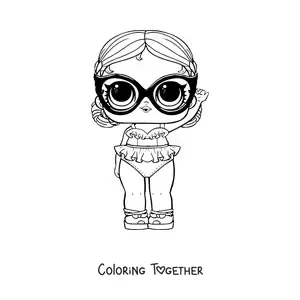 Coloring page of L.O.L. Surprise Vacay Babay