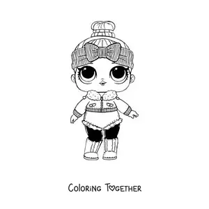 Coloring page of L.O.L. Surprise Cozy Babe