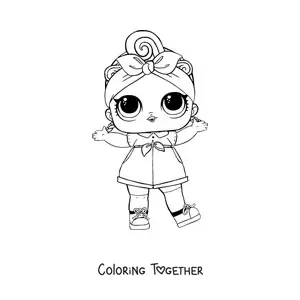 Coloring page of L.O.L. Surprise Can Do Baby