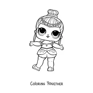 Coloring page of L.O.L. Surprise Genie