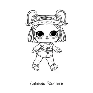 Coloring page of L.O.L. Surprise Sprints
