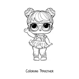 Coloring page of L.O.L. Surprise Bon Bon