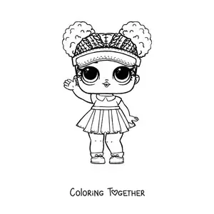 Coloring page of L.O.L. Surprise Court Champ