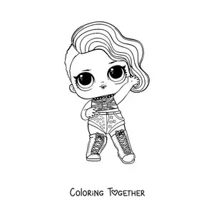Coloring page of L.O.L. Surprise Cheeky Babe