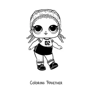 Coloring page of L.O.L. Surprise Kicks