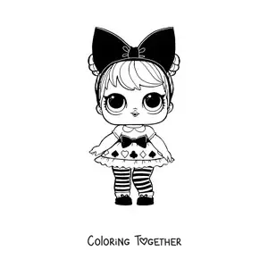 Coloring page of L.O.L. Surprise Curious Qt