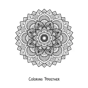 Coloring page of a pretty hard mandala