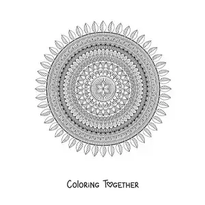 Coloring page of a super hard mandala