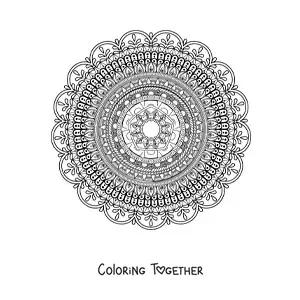 Coloring page of a super hard mandala