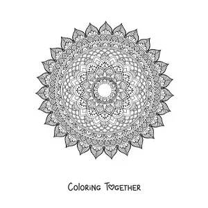 Coloring page of a super hard mandala