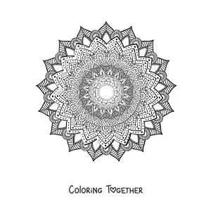 Coloring page of a hard mandala