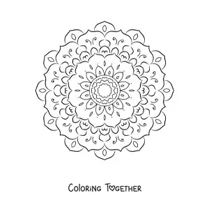 Coloring page of a simple abstract mandala