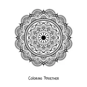 Coloring page of an abstract mandala