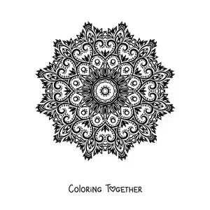 Coloring page of an abstract mandala