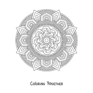 Coloring page of an abstract mandala
