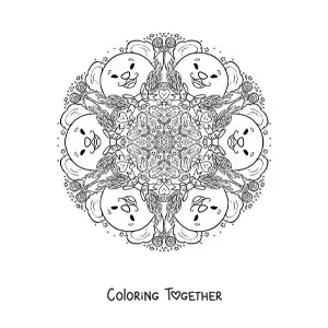 Coloring page of a koala mandala for primary school kids