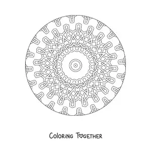 Coloring page of a mandala for older adults