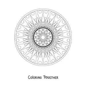 Coloring page of a mandala for adults