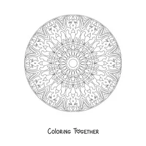 Coloring page of a mandala for adults
