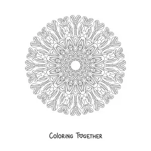 Coloring page of a mandala for adults