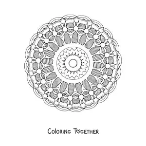 Coloring page of a mandala for adults