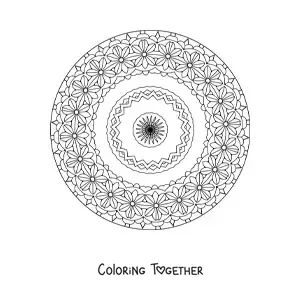 Coloring page of a mandala for adults