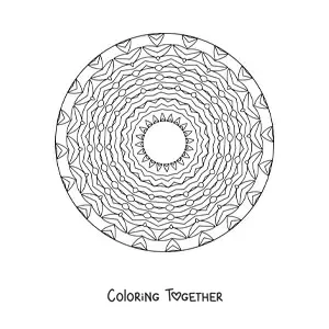 Coloring page of a relaxing mandala for adults