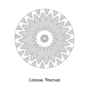 Coloring page of a relaxing mandala for adults