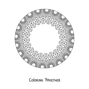 Coloring page of a relaxing mandala for adults