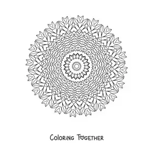 Coloring page of a relaxing mandala for adults
