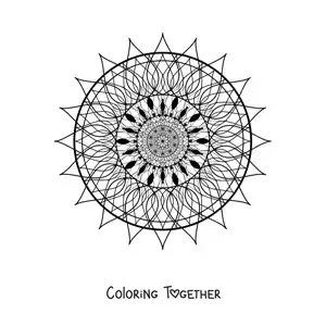 Coloring page of a reiki mandala