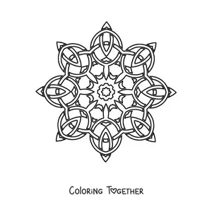 Coloring page of a Celtic mandala
