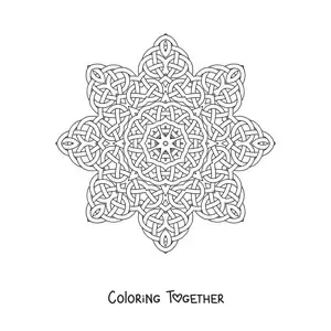 Coloring page of a Celtic mandala