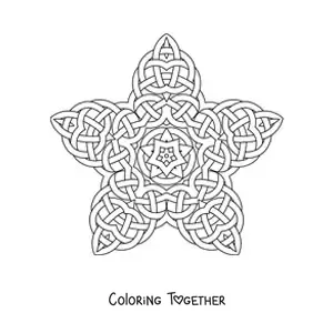 Coloring page of a Celtic mandala