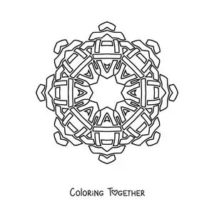 Coloring page of a Celtic mandala