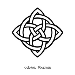 Coloring page of a Celtic knot mandala