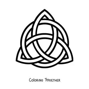 Coloring page of a Celtic knot mandala