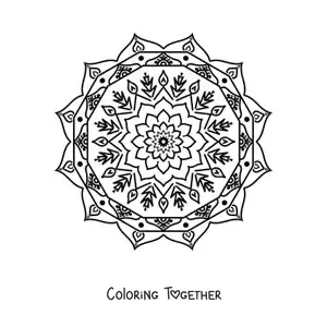 Coloring page of an easy star mandala