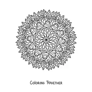 Coloring page of an Easter bunny mandala